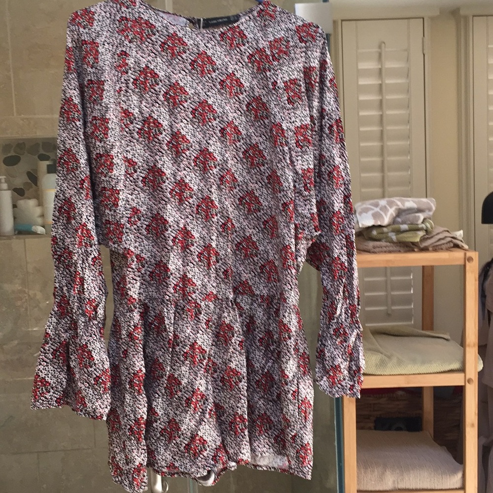 Zara long sleeved floral romper